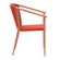 9 Cadeira Empilhavel Oliveta Rivatti 57 cm -Larg- Estrutura Aluminio Castanho Corda Nautica Terracota